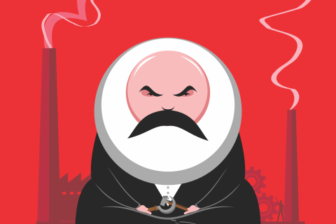 Caricatura de Karl Marx