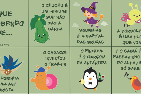 Ilustração sobre poema infantil de José Paulo Paes